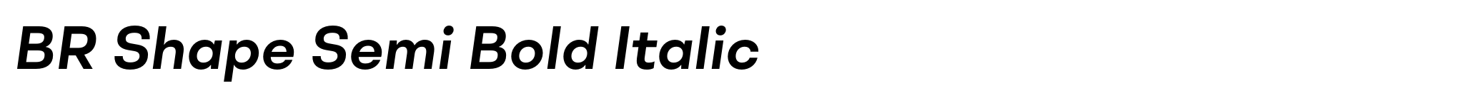 BR Shape Semi Bold Italic image